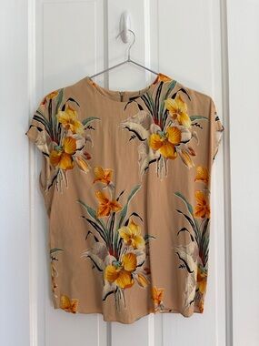 Floral Cap-Sleeve Top